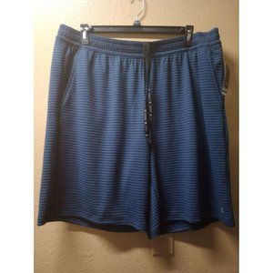 Nwt Xersion men's training shorts drawstring zip pocket stretchable blue size 3X